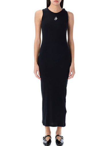 JW Anderson Anchor Logo Twisted Strap Long Dress - JW ANDERSON - BALAAN 1