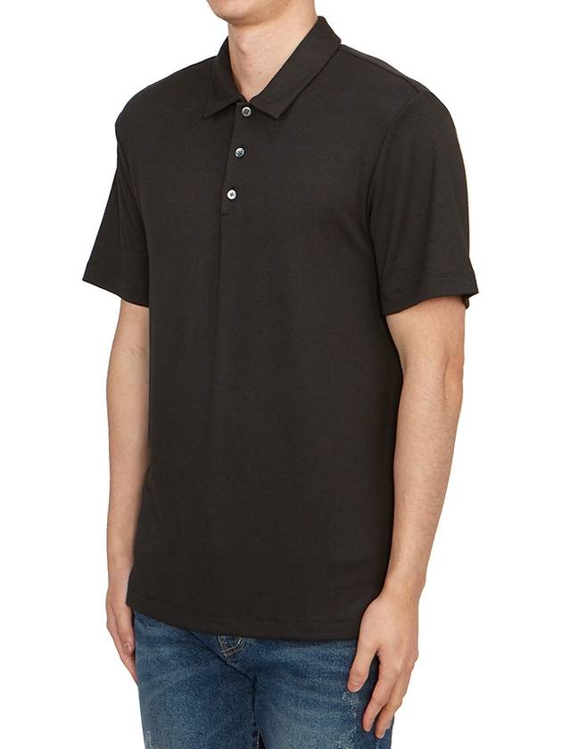 Anemone Modal Jersey Short Sleeve Polo Shirt Black - THEORY - BALAAN 3