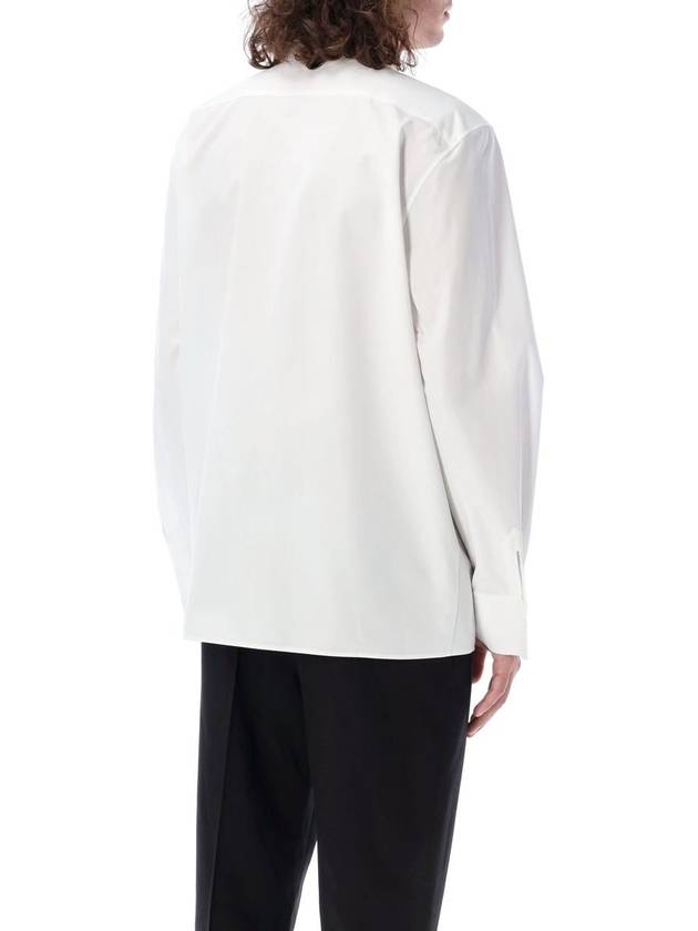 Cassandre Long Sleeve Shirt White - SAINT LAURENT - BALAAN 3