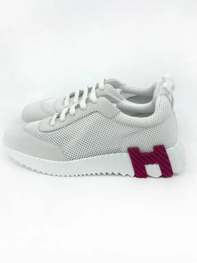 Bouncing Mesh Low Top Sneakers Blanc White - HERMES - BALAAN 3