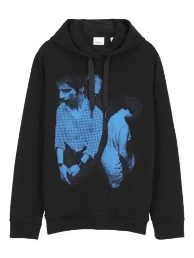 Mode Print Hooded Black Sweatshirt - BURBERRY - BALAAN 1