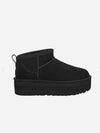 Classic Ultra Mini Platform Suede Winter Boots Black - UGG - BALAAN 2