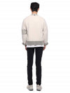 V-Neck 4-Bar Wool Cardigan White - THOM BROWNE - BALAAN 6