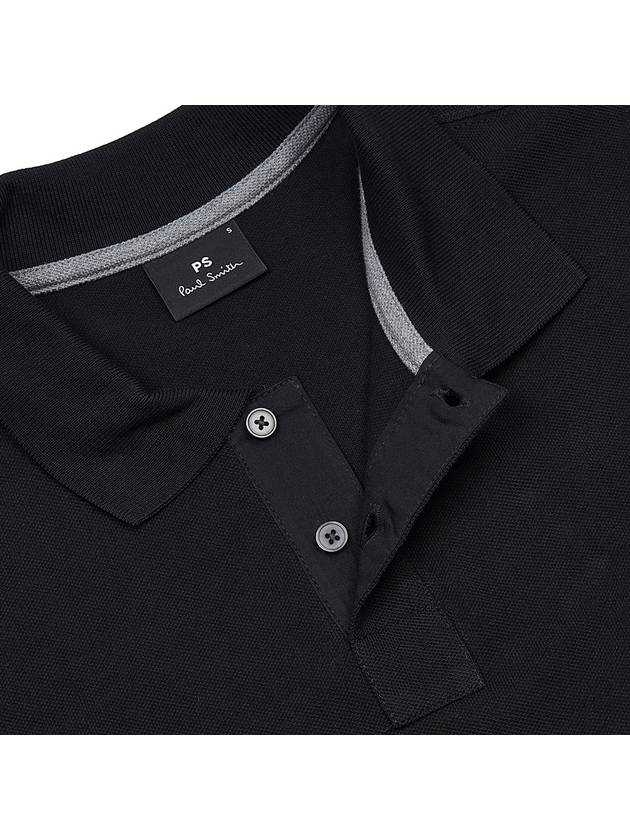 Zebra Short Sleeve Polo Shirt Black - PAUL SMITH - BALAAN 7