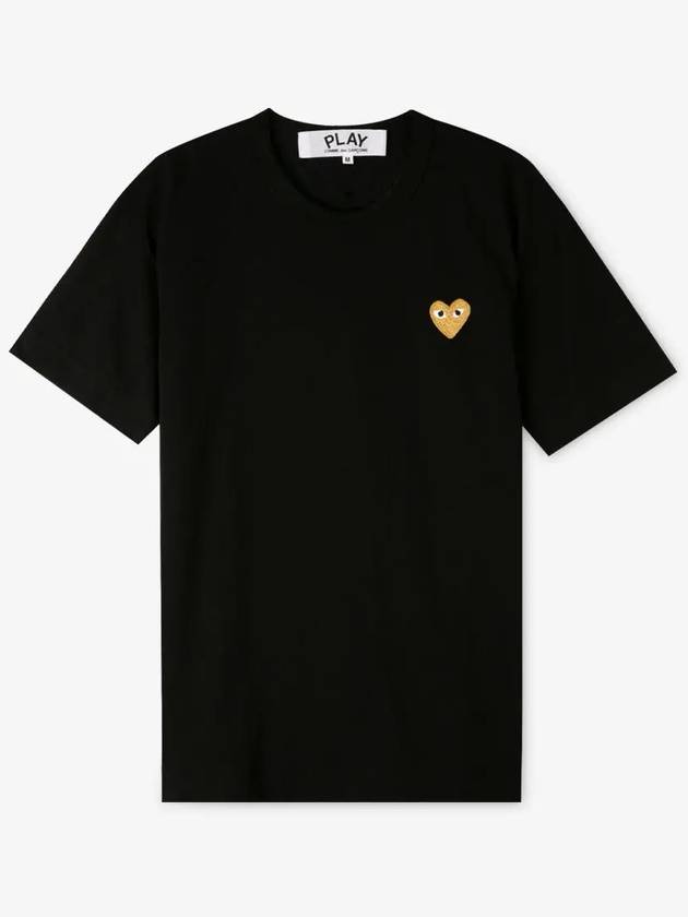 Comme des Gar ons Men s Gold Wappen Black Short Sleeve T Shirt AZ T216 051 1 - COMME DES GARCONS PLAY - BALAAN 2