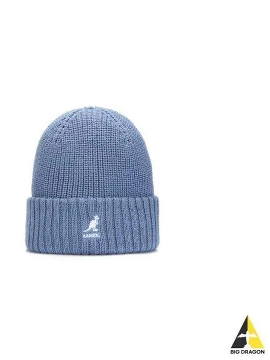 Merino Wool Ribbed Beanie 3663 Denim Blue - KANGOL - BALAAN 1