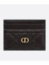 Caro 5-Slot Supple Cannage Calfskin Card Wallet Black - DIOR - BALAAN 2