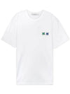 Men s Double Fox Head White Short Sleeve T Shirt KM00101KJ0008 WH - MAISON KITSUNE - BALAAN 1