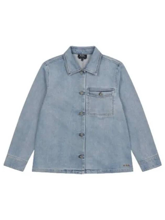 Janice Pocket Denim Jacket Washed Blue Jumper - A.P.C. - BALAAN 1