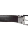 Round Buckle 30mm Reversible Leather Belt Black Brown - MONTBLANC - BALAAN 7