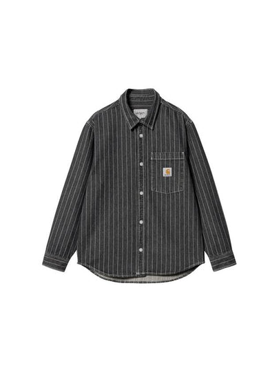 Orlean Striped Long Sleeve Shirt Black - CARHARTT WIP - BALAAN 2