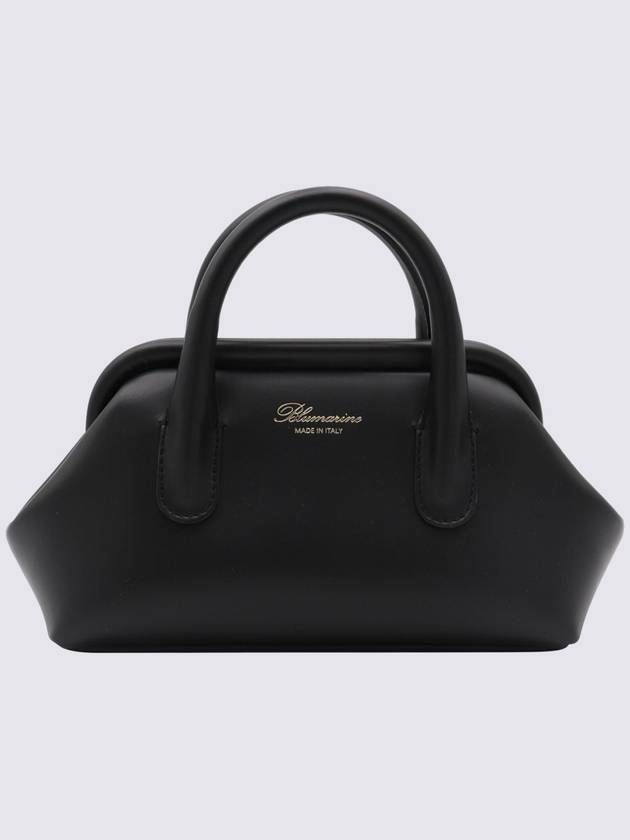 Blumarine Black Leather Top Handle Bag - BLUMARINE - BALAAN 1