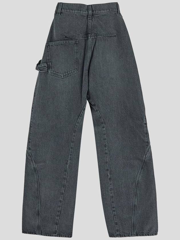 Women's Twist Wide Leg Workwear Jean Grey - JW ANDERSON - BALAAN 3