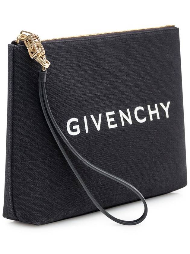 Logo Print Large Pouch Bag Black - GIVENCHY - BALAAN 3