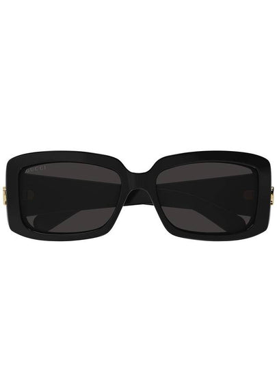 Logo Decorated Rectangle Sunglasses Black - GUCCI - BALAAN 2