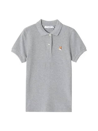 Fox Head Patch Classic Short Sleeve Polo Shirt Grey - MAISON KITSUNE - BALAAN 2