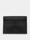 Checked Leather Card Wallet Black - BURBERRY - BALAAN 2