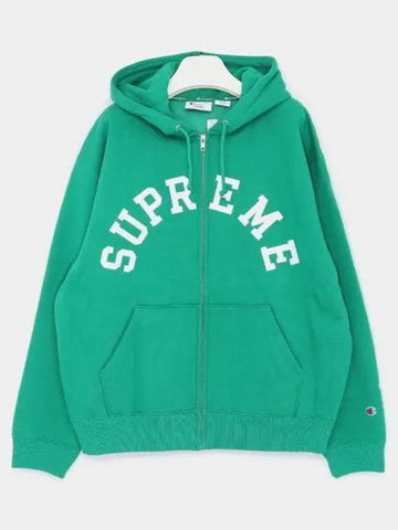 Champion Collaboration Hooded Zip Up Jacket SS24SW37 GREEN 271765 1042899 - SUPREME - BALAAN 1