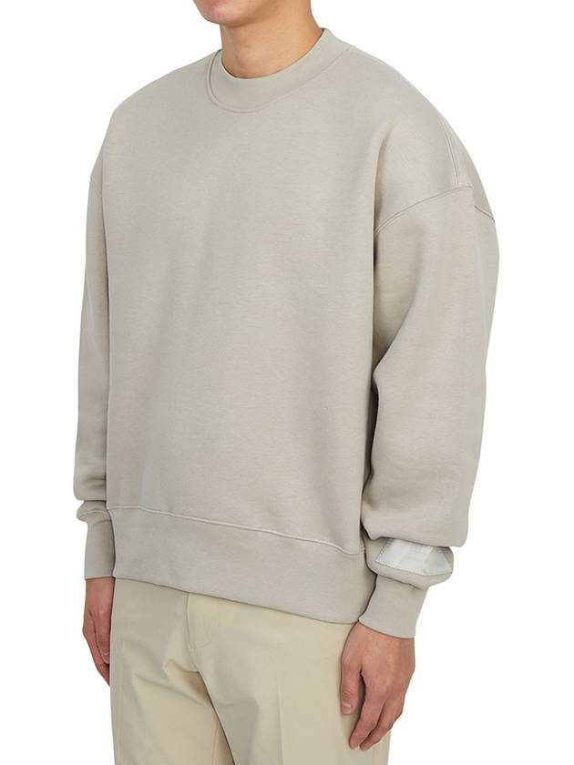 Alexandre Mattiussi Embroidered Logo Sweatshirt Pearl Grey - AMI - BALAAN 3