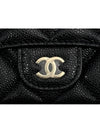 Gold logo classic caviar card wallet black - CHANEL - BALAAN 4