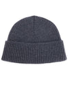 Embroidered Logo Wool Beanie Grey - AMI - BALAAN 7