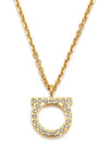 Gancini Crystals Necklace Gold - SALVATORE FERRAGAMO - BALAAN 2