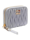 Matelasse Nappa Leather Coin Wallet Grey - MIU MIU - BALAAN 3