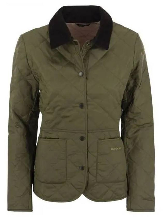 Women's Devron Quilted Jacket Pale Pink Olive URJU4E301L3 - BARBOUR - BALAAN.