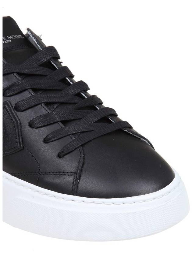 Men's Temple Tennis White Tab Low Top Sneakers Black - PHILIPPE MODEL - BALAAN 5