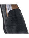 Pebble Grain Rubber Sole Penny Loafer Black - THOM BROWNE - BALAAN 9