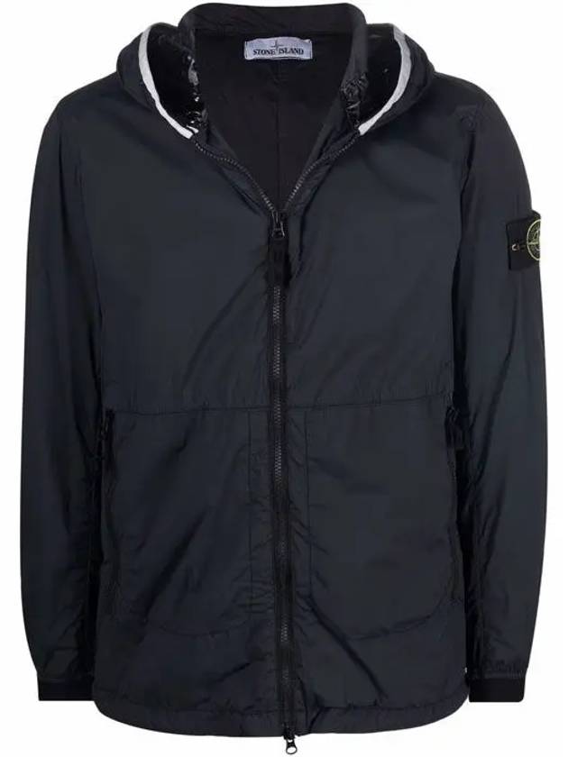 Wappen Patch Skin Touch Nylon Hooded Jacket Black - STONE ISLAND - BALAAN 3