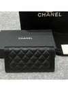 Boy Silver Long Flap Caviar Long Wallet Black - CHANEL - BALAAN 5