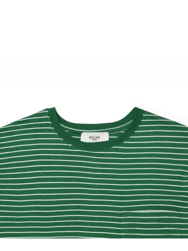 STRIPED POCKET LOOSE T SHIRT GREEN - ROLLING STUDIOS - BALAAN 3