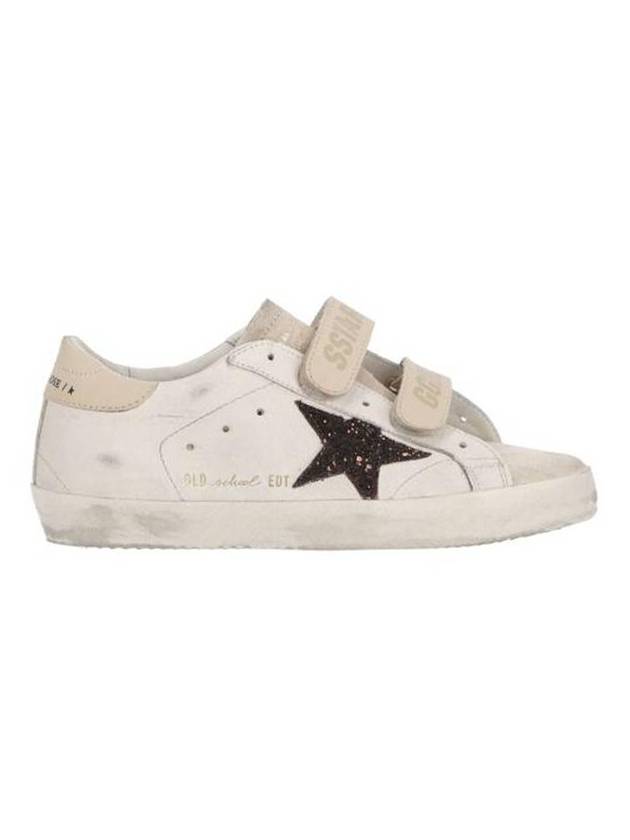 Old School Logo Applique Low Top Sneakers Beige Brown Milk - GOLDEN GOOSE - BALAAN 1