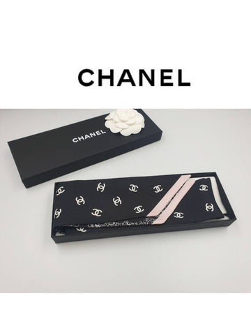 Women s Logo Muffler Black AAA372 - CHANEL - BALAAN 1