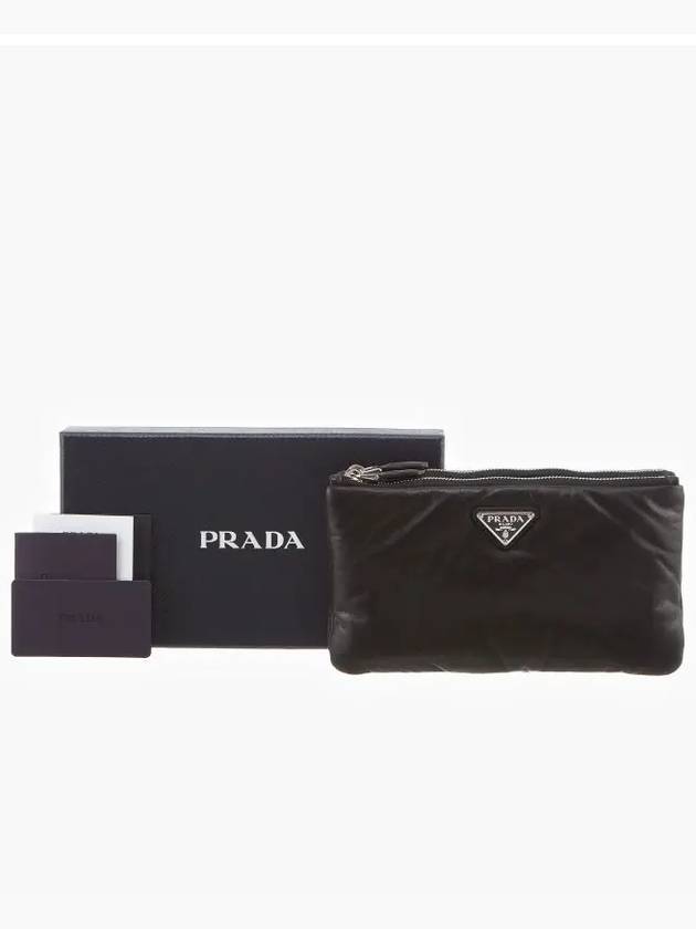 Dividable Nappa Leather Pouch Bag Black - PRADA - BALAAN 4