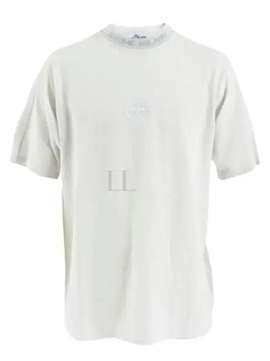 Compass Motif Cotton Short Sleeve T-Shirt Grey - STONE ISLAND - BALAAN 2