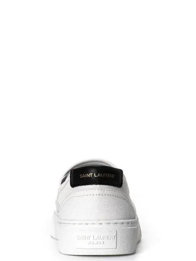 Venice Black Tab Slip-On Optic White - SAINT LAURENT - BALAAN.