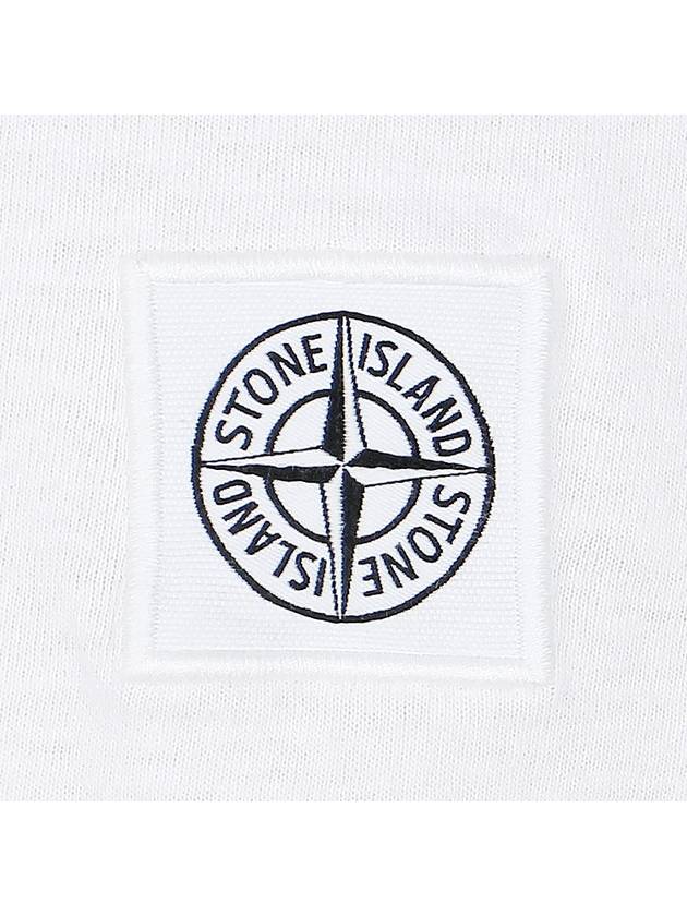 Organic Cotton Short Sleeve T-Shirt White - STONE ISLAND - BALAAN 6