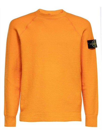 Raw Cotton Badge Crew Neck Knit Top Orange - STONE ISLAND - BALAAN 2