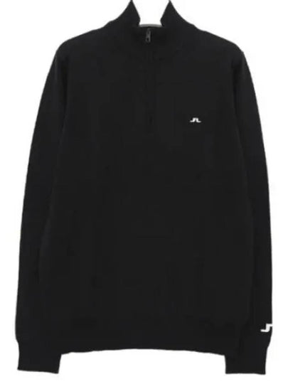 Kian Half Zip-Up Knit Top Black - J.LINDEBERG - BALAAN 2