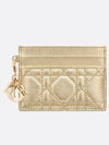 Lady Dior Freesia Card Wallet Metallic Gold Cannage - DIOR - BALAAN 1