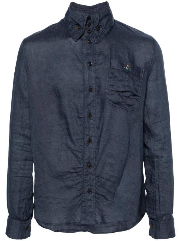 sphere embroidery linen shirt 3501001OW00SJ - VIVIENNE WESTWOOD - BALAAN 1