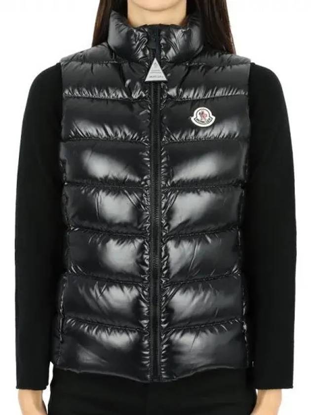 Kids GHANY Logo Patch Padded Vest Black 1A52810 68950 999 12 14A Adults Wearable 1053903 - MONCLER - BALAAN 1