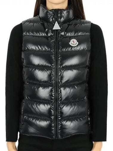 Kids GHANY logo patch padded vest black 1A52810 68950 999 12 14A Adults can wear 270491 1053903 - MONCLER - BALAAN 1