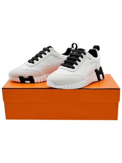 Bouncing Low Top Sneakers Blanc Noir - HERMES - BALAAN 2