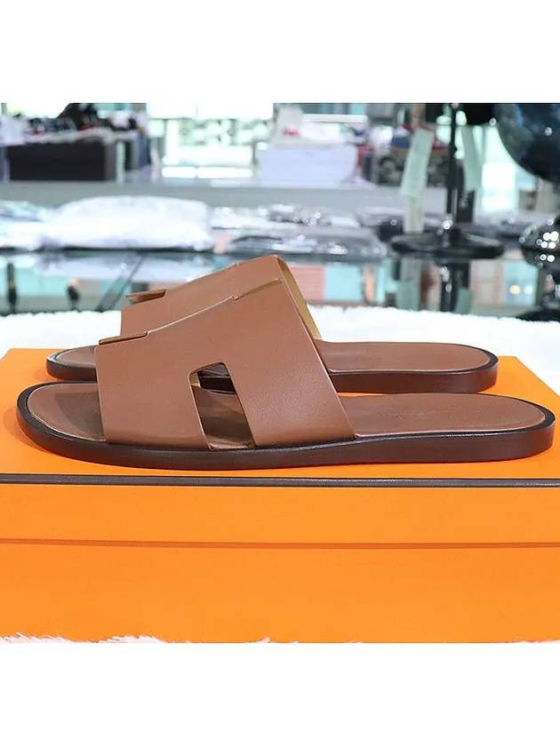 Izmir Leather Slippers Gold - HERMES - BALAAN 3