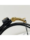 Paris Belt 25mm Black Vibrated Brass UBL029 AL0036 0015 - AMI - BALAAN 6