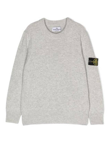 Kids Motif Wappen Knit Top Grey - STONE ISLAND - BALAAN 1