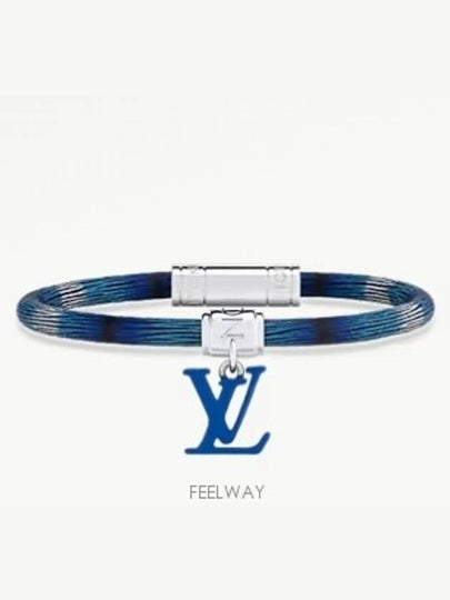 Keep It Shape Leather Bracelet Blue - LOUIS VUITTON - BALAAN 2